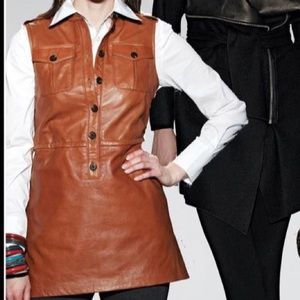 Etcetera Genuine Leather Tunic Vest